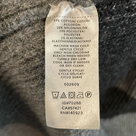 LOFT Women Vest XS Longline Open Front Sweater Tan & Grey Colorblock Preppy - Picture 5 of 10